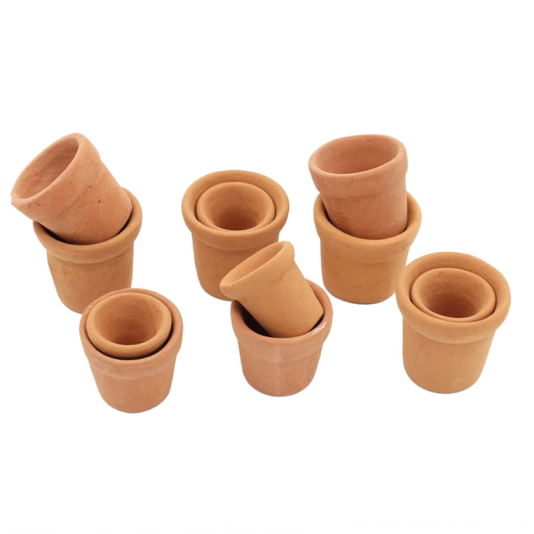 Peosaard Mini Terracotta Planter Clay Ceramic Pottery Flower Pots Mini Cactus Flower Pots Cactus Succulent Nursery Pot for Indoor Outdoor Use 12pcs, Red Clay Pottery