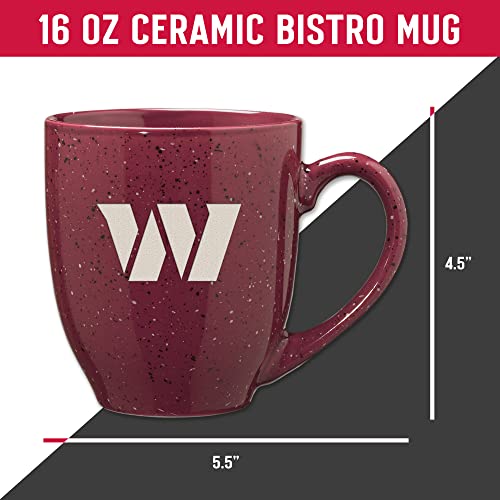 Image of Rico Industries NFL Football 16 oz Team Color Laser Engraved Speckled Ceramic Coffee Mug
