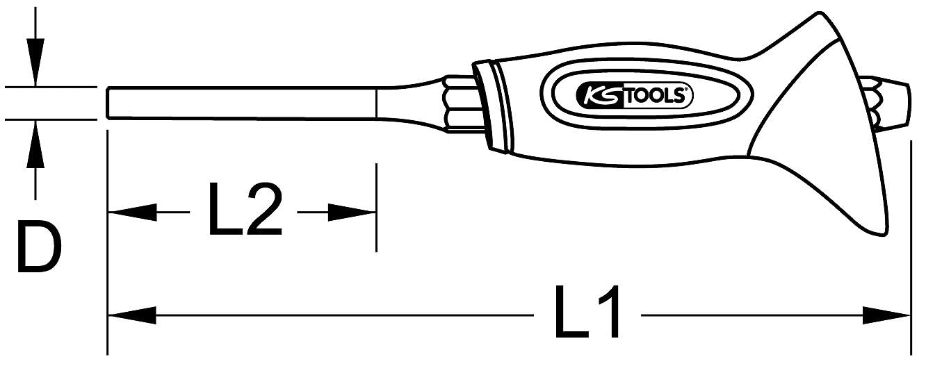 KS Tools 156.0219 Punzone con Impugnatura di Protezione