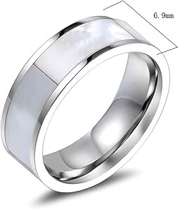 Personalized Rings, Stainless Steel Ring for Women Silver Ring