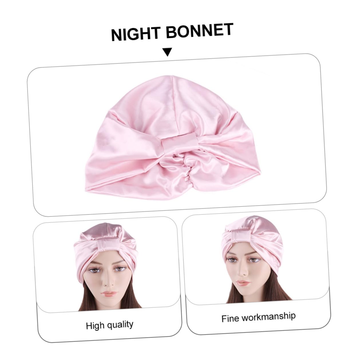 Beavorty 5piezas Gorro De Satin Para Mujer Turbante Doble Gorro De Quimioterapia Pañuelo Para Cuidado Del Cabello Para Dormir y Uso Diario