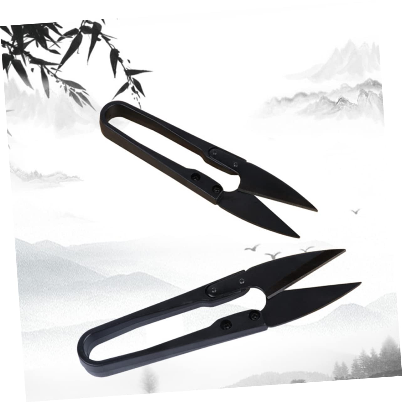 SHINEOFI 18piezas Tijeras De Coser Forma Útiles Cortadores De Bordado Para Manualidades y Suministros De Costura Casa Negro