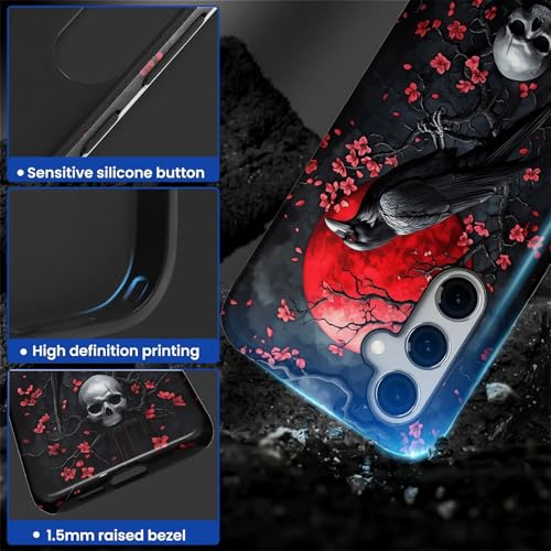 Coque rigide Samsung S24 Plus finition soignée motif lune de qualité