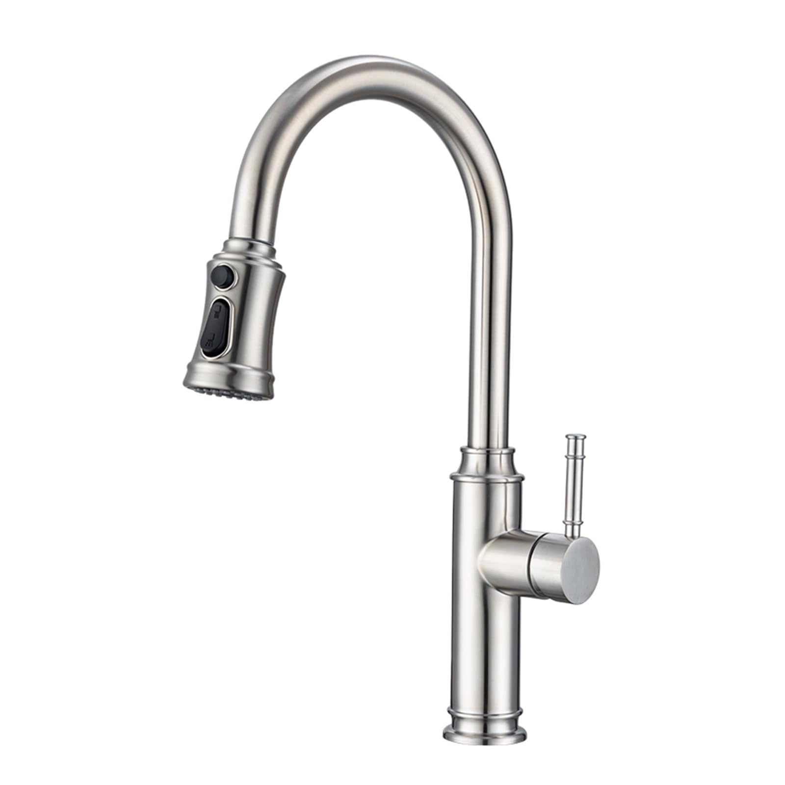 ZYCHSJXA Kitchen Tap with Pull Out Sprayer 360° Swivel Spout Sink Taps for 2 Spray Modes Hot and Cold,Brushed