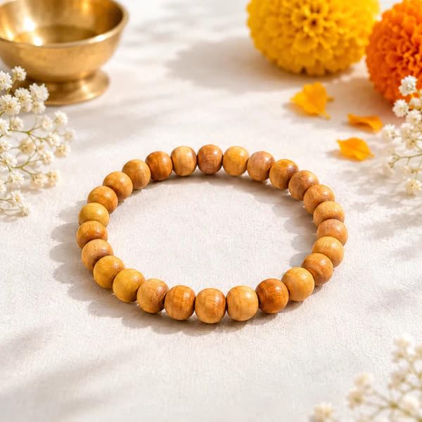 Image of Beaded Bracelet for Men & Women | Stretchable Handmade Prayer Meditation Yoga Wrist Bracelet | Stylish Everyday Wear | Free Size