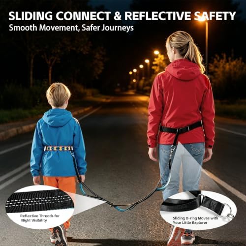 Topdatry Autism Harness Toddler Leash with Waist Belt for Kids Age 3-12 - 4