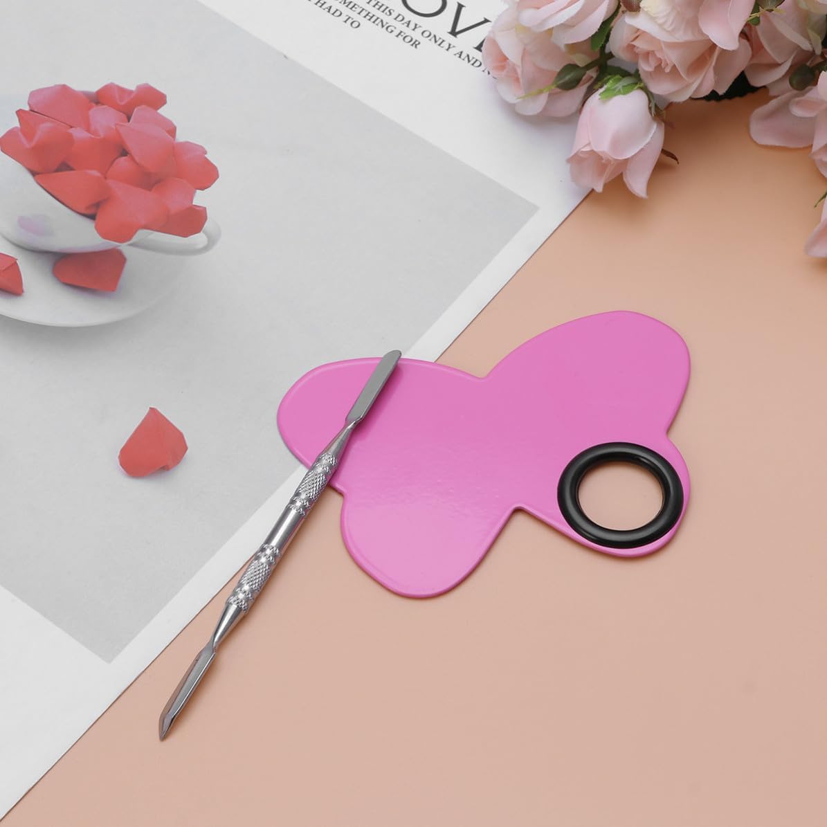 Metal Color Mixing Tray Butterfly Shaped for Home Sketching Use