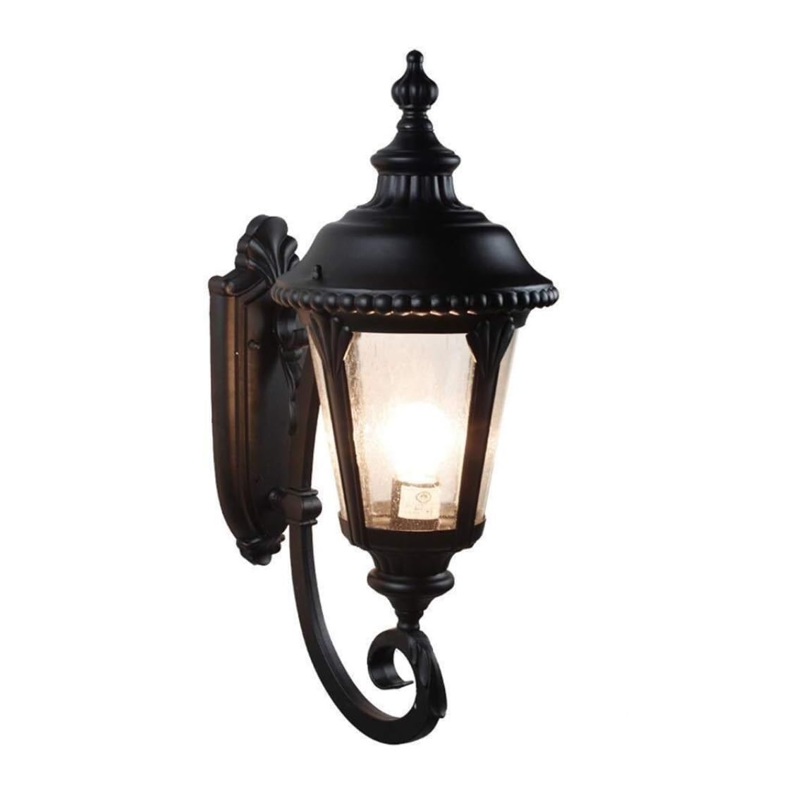 Wejścia Lampa Zewnętrzna Wodoodporna Zewnętrzna Lampa Ścienna Aluminiowa Szklana Kinkiet Ganku Garaż E27 Patio Willa Światło Oświetlenie Ogrodu(19.6 * 50cm)
