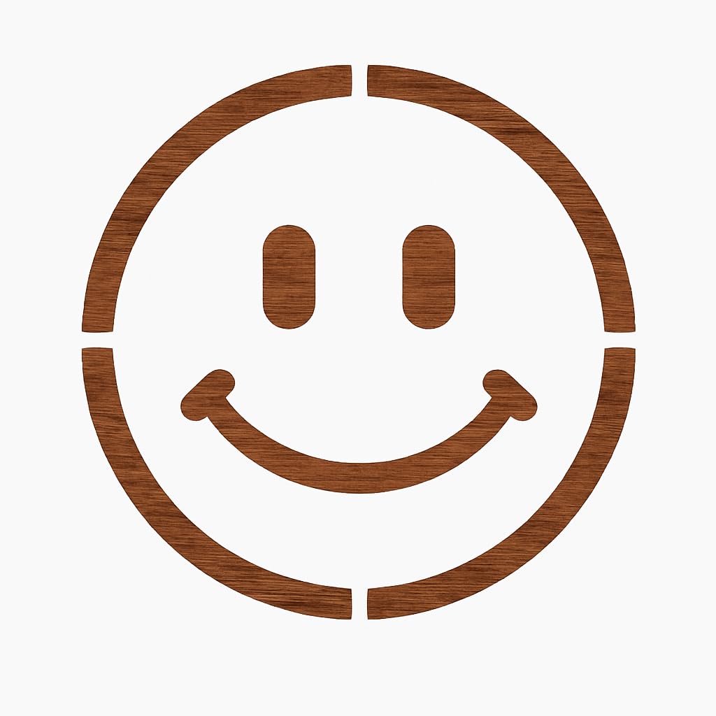 Smile Smiley Face Emoticon Emoji Stencil, Reusable & Sturdy, 8.5