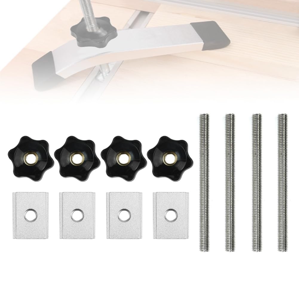 TEN-HIGH 2PCS T Track, Aluminum Alloy T-Slot Track Miter Track Jig TEN-HIGH 2PCS T Track, Aluminum Alloy T-Slot Track Miter Track Jig