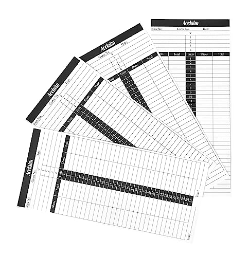 Hojas de puntuación Acclaim para cuencos de césped de papel fino blanco y negro