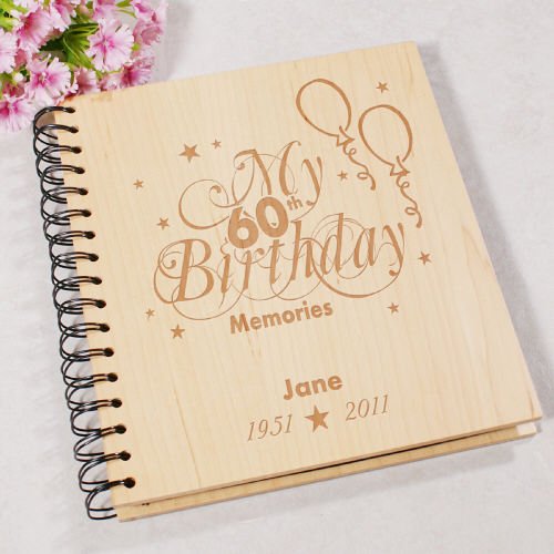 60th Birthday Memories Personalized Photo Album - Holds 72 4