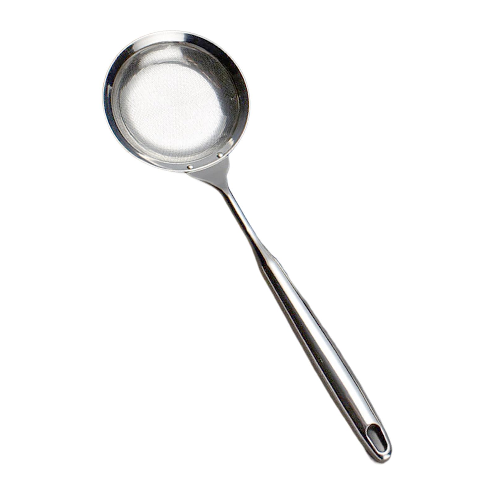 Xjdzineq Stainless Steel Fine Meshes Strainers for Kitchen, Colander Skimmer with Long Handle Sieves Sifters for Food, Rice, Oil Cooking Meshes Food Strainer