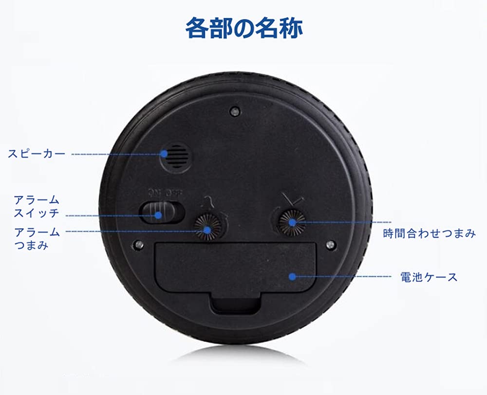 Amazon.co.jp: 【Amazon限定ブランド】 タイヤ型クロック 目覚まし時計