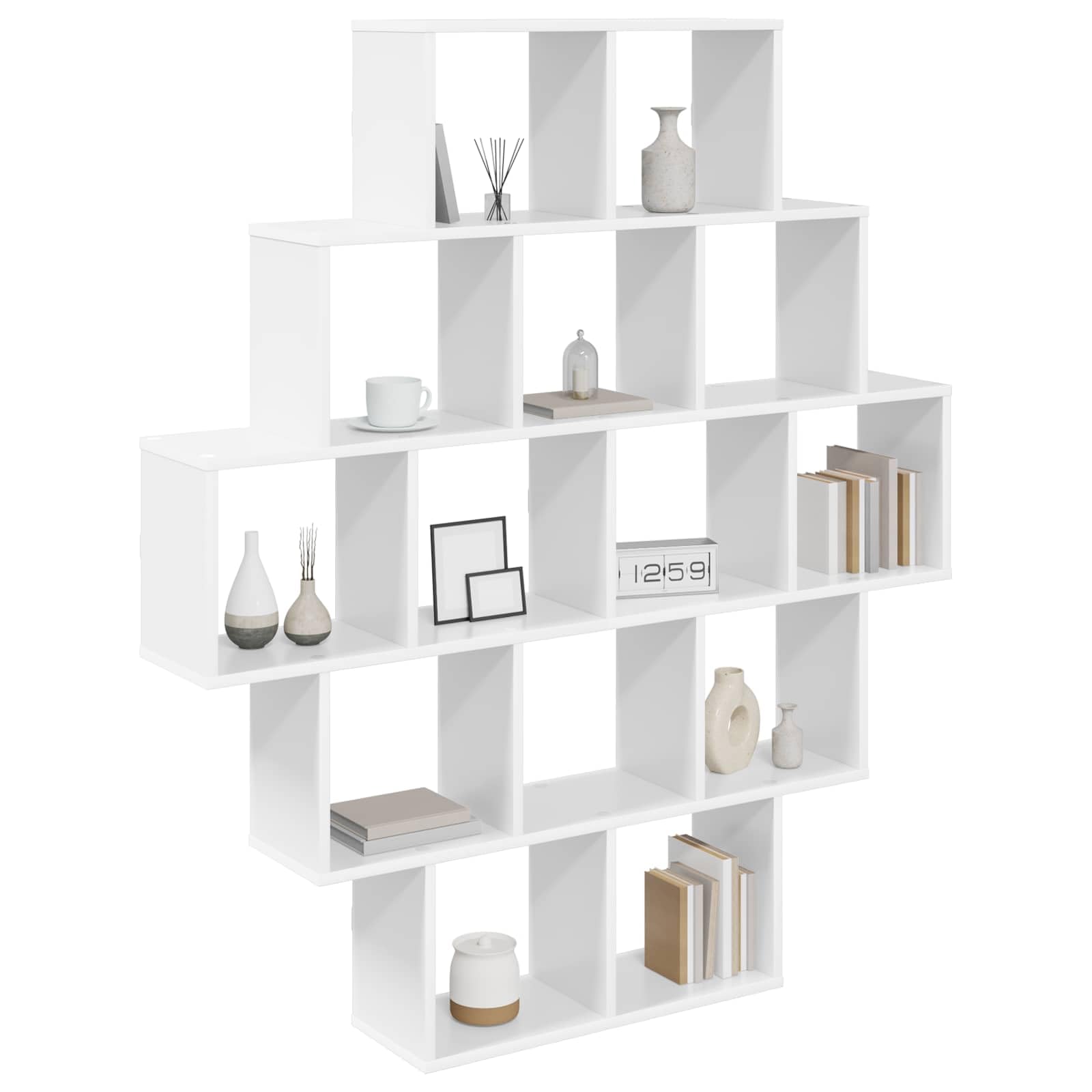 Hothingwell - Estantería de pared (120 x 20 x 136 cm), color blanco