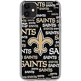 Skinit Clear Phone Case Compatible with iPhone 11 - Officially Licensed NFL New Orleans Saints Black...