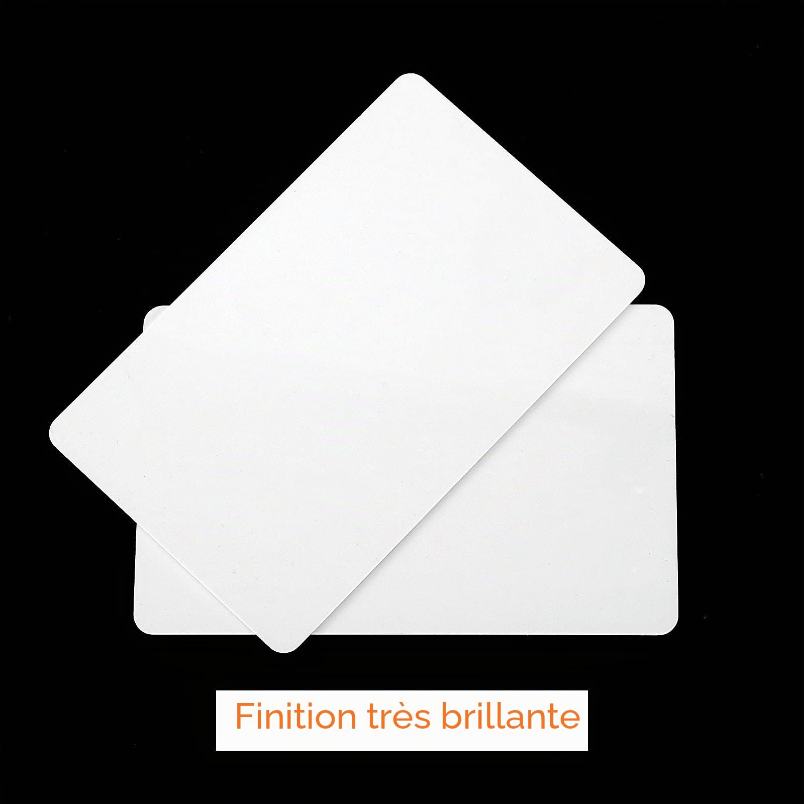 Lot de 200 cartes PVC blanches vierges, cartes plastiques CR80, cartes d'identité professionnelle en plastique, compatibles pour imprimantes de cartes d'identité - 30 mil, 760 microns