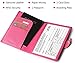 Passport Holder Cover Wallet RFID Blocking Leather Card Case Travel Document Organizer Pink