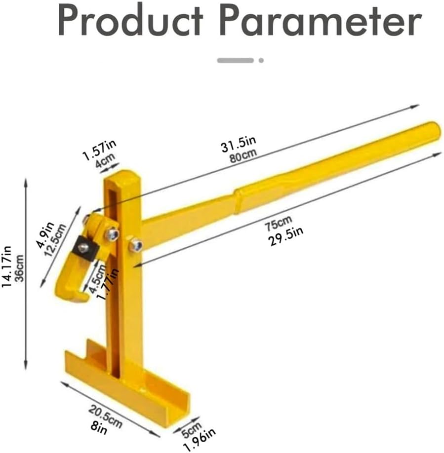 Heavy Duty Post Lifter 800mm T-Post Puller for Easy Removal of Metal, Wood, Posts Garden Steel Repair Tool