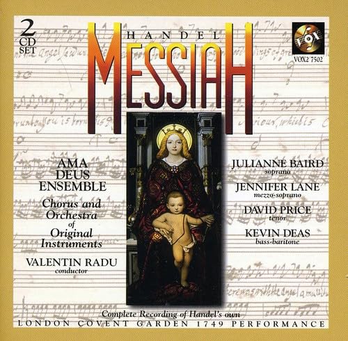 Handel - Messiah / Baird · Lane · Price · Deas · Ama Deus Ens. · Radu [Audio CD] VALENTIN RADU