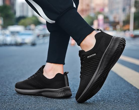 Tennis Shoes Mens Sneakers Breathable Mesh Walking Shoes Arch Support Orthopedic Athletic Workout Gym Running Shoe for Travel Jogging Sports Cross Training2