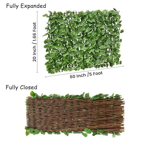 Go Hooked Durable Plastic Artificial Grass Fence for Outdoor Decor Plastic Versatile Maintenance Free Easy Install Weather Resistant UV Decorative Protected Green Pack of 2