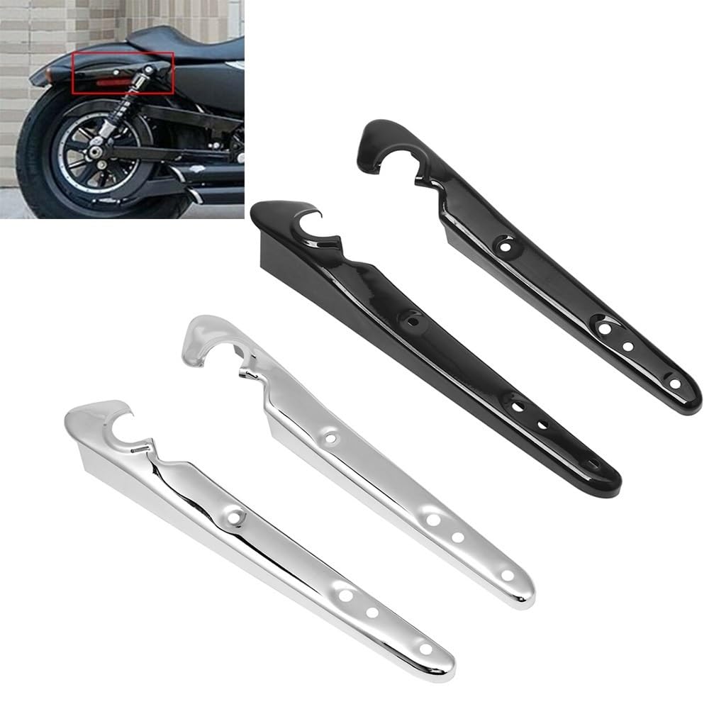 Parafango moto Supporto per parafango posteriore cromato nero per motocicletta, per Sportster XL883 XL1200 Seventy Two Forty-Eight(Chrome)