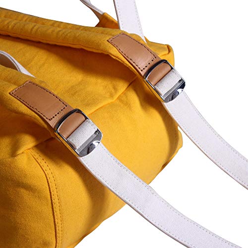 Image of Svenklas Hagen Backpack - 20 L Organic Cotton Italian Leather 16 inch Inch Laptop Bag For Men and Women