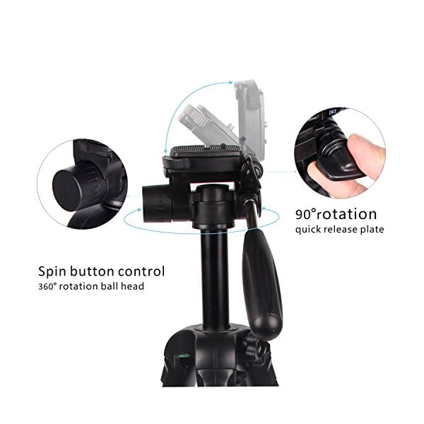 POLAM-FOTO Professionelles Stativ Aluminium Stativ mit Tasche für Canon/Nikon/Sony DSLR/SLR Kamera Stativ Stativ/Monopod… – Bild 6