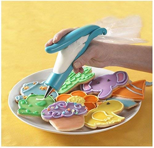 HARIKRUPEX E-z Deco Icing Pen Cookie Cake Pastry Decorating Set Frosting Icing Piping Bag Tips with Nozzles
