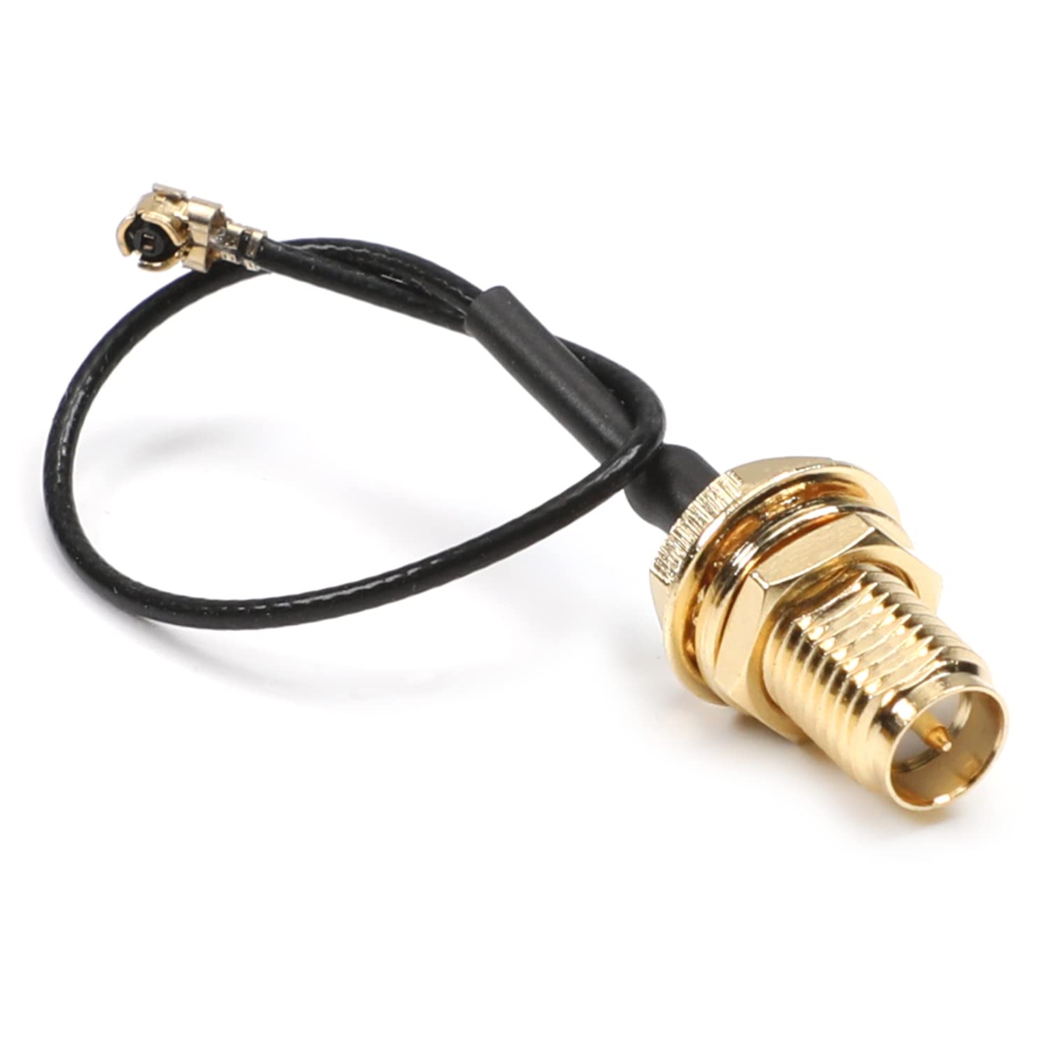 Othmro 1Pcs IPEX1 to SMA Female Pigtail Cable Coaxial RF1.13 Low Loss Cable,RF Coaxial Adapter Connector 0.1M Long Power Adapter Cable for Electronic Measuring Instrument Black