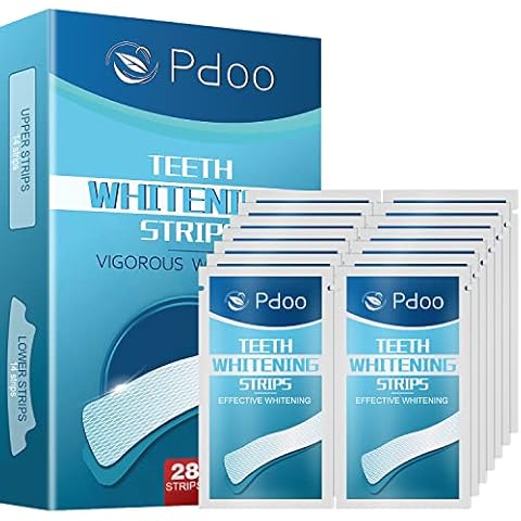 Teeth Whitening Strip - Whitening Strips for Teeth Sensitive, Professional Teeth Whitening Strips, Fast Remove Smoking, Coffee, Wine Stains, Teeth Whitening Kit Pack of 28 Non-Slip Strips Cover