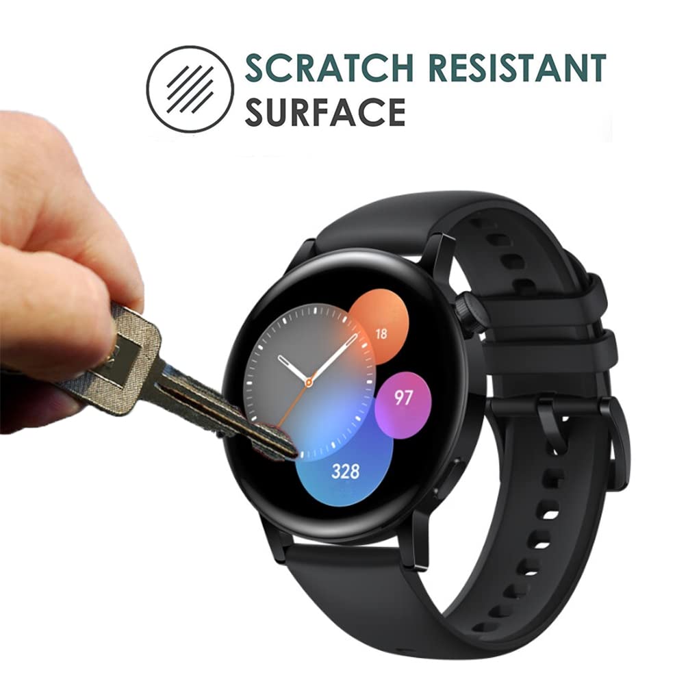 Yoomigle 6 Pack Compatible with Huawei Watch GT3 42MM Screen Protector Film for Huawei Watch GT 3 42 Smartwatch Screen Protectors Foils Screen Cover Crystal Clear Anti-Scratch - Image 4