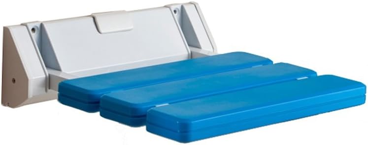 Shower Stool Bathroom ABS Non-Slip Bathroom Bath Stool Wall-Mounted Folding Chair Elderly/Pregnant Women/Disabled Shoes Shoe Bathing Safe Seat Stool Max. 180kg (Blue) Bathroom Bath