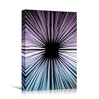 Canvas Wall Art Abstract Lines Abstract Colorful Geometric Hallway Minimalist Mixed Media Multicolor Patterns - 12x18 inches