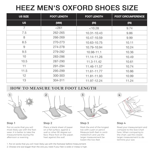 Image of HEEZ Men's Dress Shoes Lace Up Oxford Shoes Classic Square Toe Formal Shoes for Men