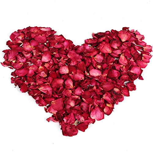 Zerodeko 100g Copos de Pétalos de Rosa Secos para Baño