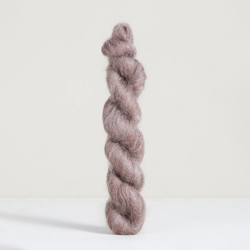 Urth Bonmoher Lace Silk Mohair Knitting Yarns, 25g Warm Soft & Fluffy Crochet Yarn, Great for Baby Vest, Sweater, Cardigan, Pullover and Craft Projects (N80 Hail)