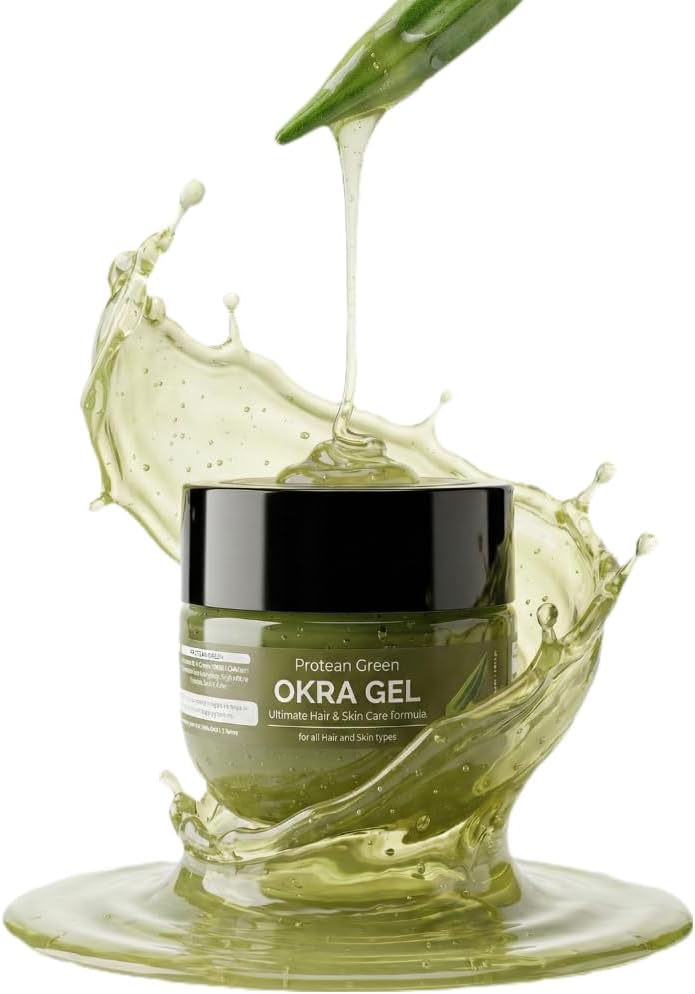 Bhindi Okra Gel for Face & Hair | Natural Gel Moisturizer for Dry Skin, Anti-Aging, Dandruff Control & Acne Control | Hydrating Face Gel for Glowing Skin | Hair Growth Booster - 100g