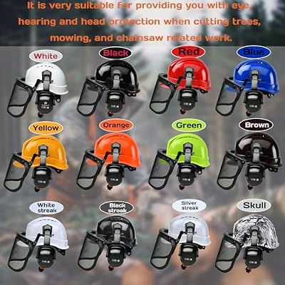 Chainsaw Helmet with Face Shield and Ear Muffs,Customization Mesh Face Shield Forestry Helmet,Chainsaw Safety Equipment