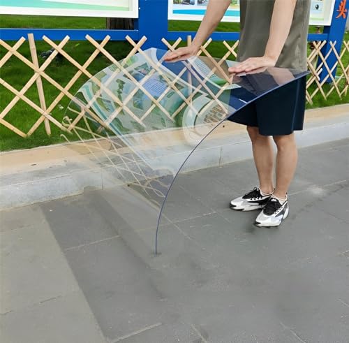 Plaque Polycarbonate, Plexiglass Plaque Transparent, Plaque Pvc Plastique pour Serre Jardin, Plaque Acrylique Transparente pour Marquise de Porte Exterieur Pergola Jardin Patio (Size : 1.56x3m)