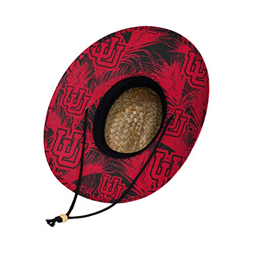 Image of FOCO Men's NCAA College Team Logo Floral Straw Sun Hat