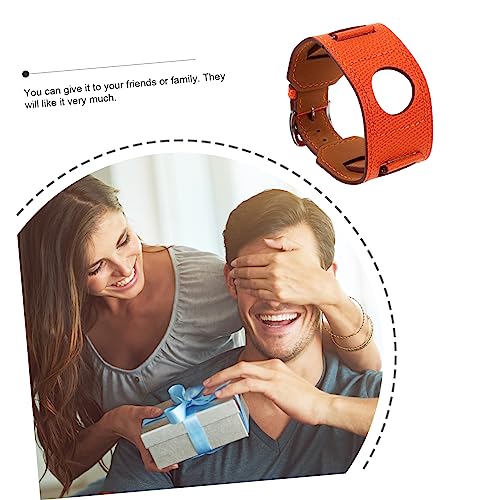 CHILDWEET Strap Wrist Watch Bands for Men Orange Bracelet Leather Bracelets Silicone Watch Bands Watch Bands for3