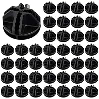 Luabue 40pcs Verbindungsstücke für Steckregalsystem Kunststoff Plastikverbindungsstück für DIY Steckregalsystem Rund Verbinder Steckregal Schwarz Kunststoffstecker für Regale Lagerregale