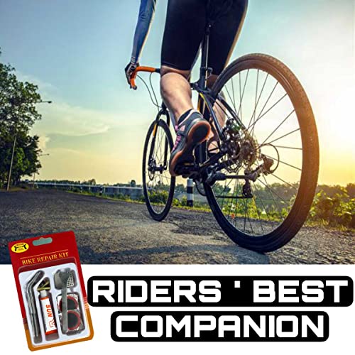 image for FYJIDY 28-Piece Bike Motorcycle Inner Tire Patch Repair Kit with (10 p