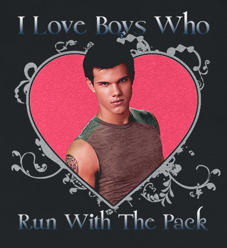 Twilight Jacob I Love Boys Who Run with The Pack Adult T-Shirt image 4