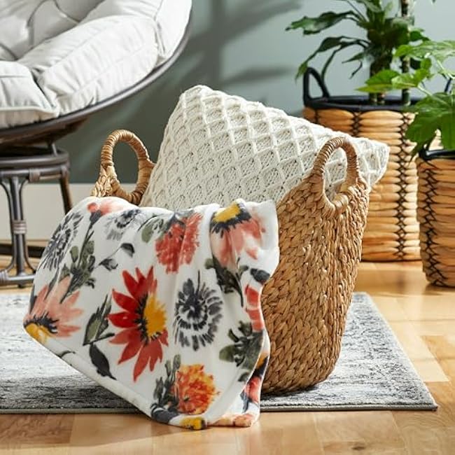 Water Hyacinth Storage Basket Extra Large Handmade Boat Decorative Natural Baskets