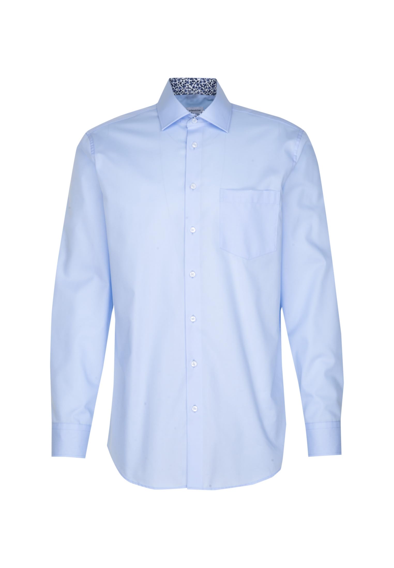 Seidensticker Herren Business-Hemd - Regular Fit - Bügelfrei - Kent-Kragen - Langarm - 100% Baumwolle Hellblau 43
