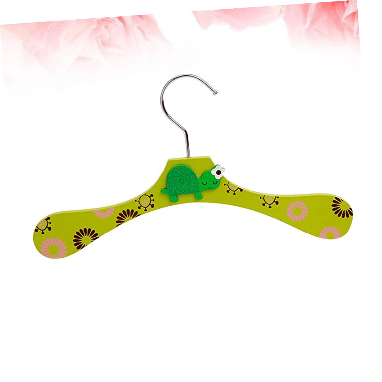 LALADEFIEE 6pcs Boys and Girls Cloth Hanger Coat Hanger Cartoon Rack Holder Wooden Organizer for Girls Boys Design Random Colors