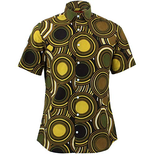 Chemise manche courte Loud Originals coupe ajustée rétro cercles taille 19 pouces 48cm